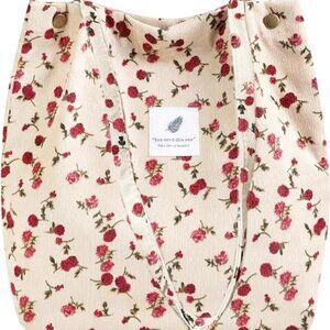 Canvas Tote Bag Women Large Capacity Corduroy Reusable Travel School